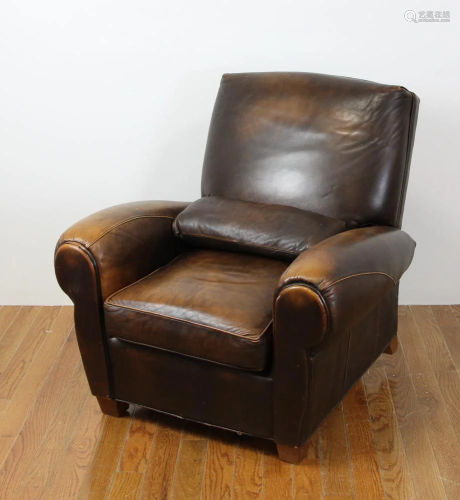 English Style Leather Reclining Chair