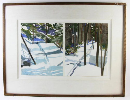 Sally Vagliano, Winter Landscape, Collage