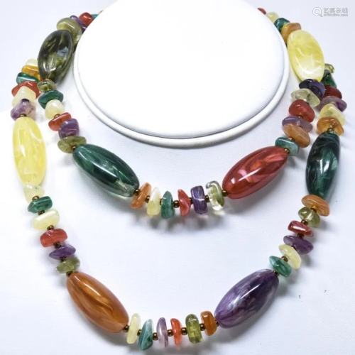 Hand Made Beaded Multicolor Necklace