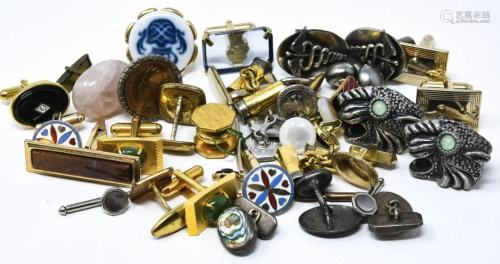 Collection of Vintage Mid Century Cuff Links