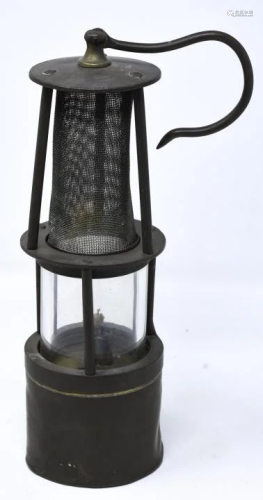Antique Metal Oil Burning Lamp