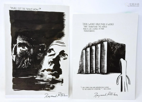 2 Raymond Pettibon Signed Prints