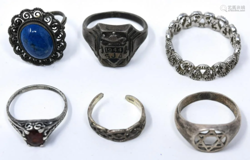 Lot of Vintage Sterling Silver Rings
