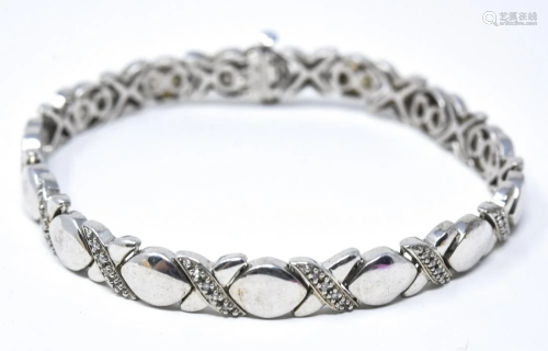 Sterling Silver XO Design Bracelet