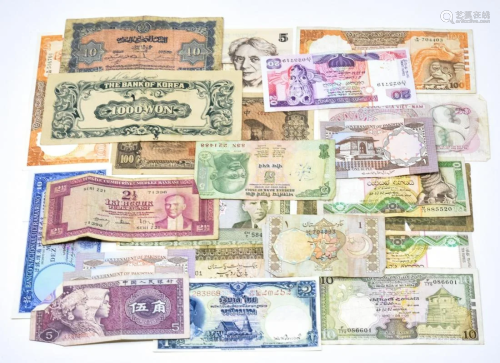 Collection Foreign Currency Bills Including India
