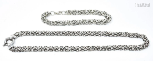 Italian Sterling Silver Necklace & Bracelet