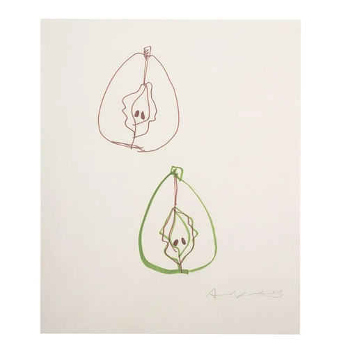 Andy Warhol. Pair of Pears Brown, Marker