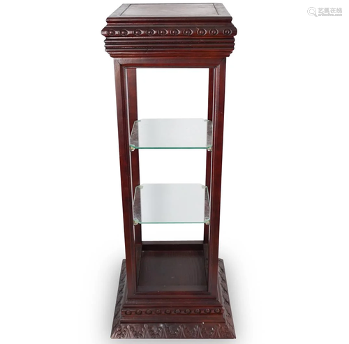 Marble Top Wood Display Stand