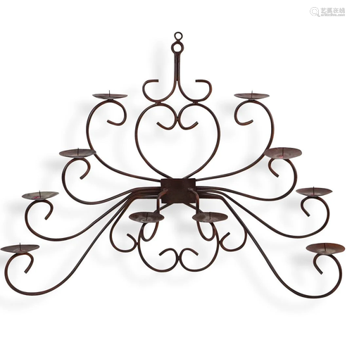 Metal Ten Arm Wall Sconce