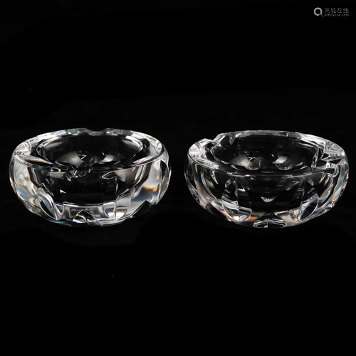 Pair Of Baccarat Crystal AshtraysÃ‚