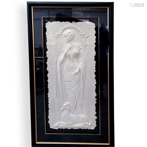 Signed Art Deco Cast Relief