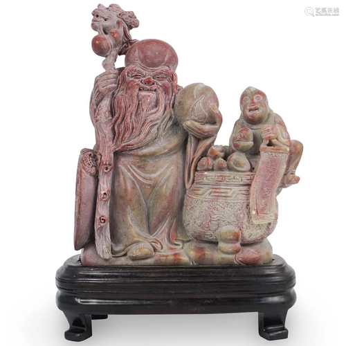 Chinese Natural Shoushan Stone Statue