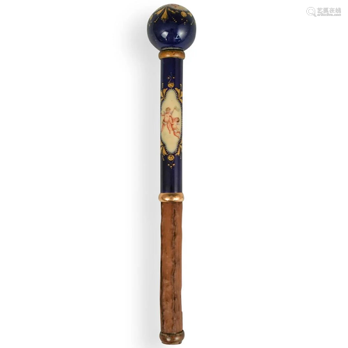 Antique Porcelain Cane Handle/Topper