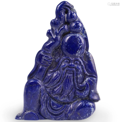 Chinese Carved Lapis Lazuli Stone Figure