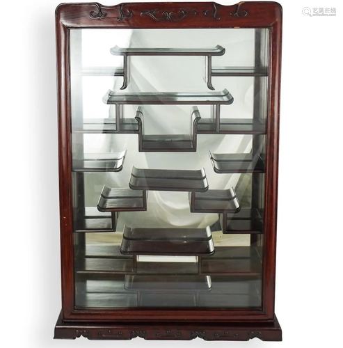 Chinese Rosewood Display Case