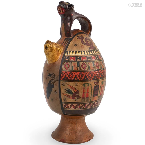 Pre Columbian Style Ceramic Vessel