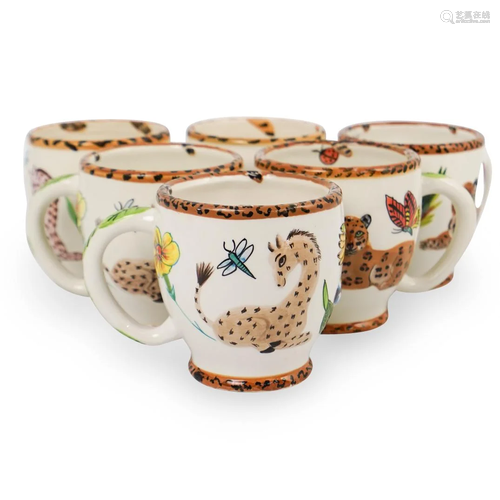 (6 Pc) Lynn Chase Jungle Jubilee Mug Set