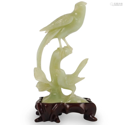 Chinese Carved Jade Birds Sculpture