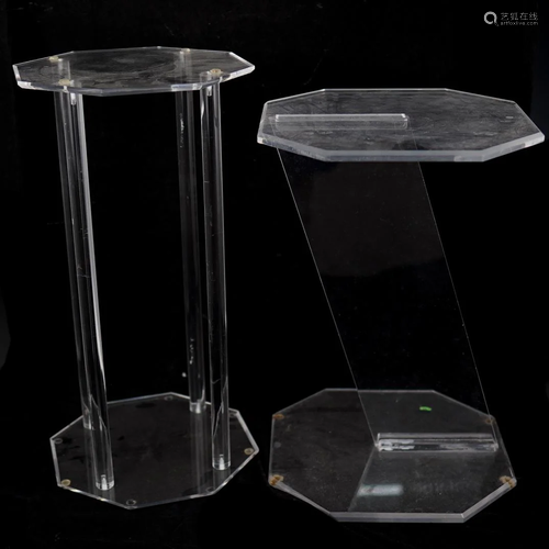 (3 Pc) Lucite Display Stands