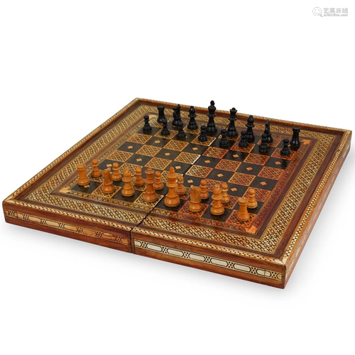 Syrian Damascene Inlaid Game Set