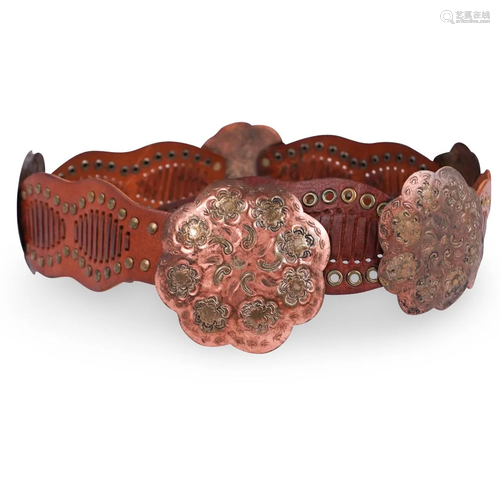 Chico's Leather Western Belt