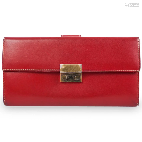 Gucci Womens Red Leather Wallet