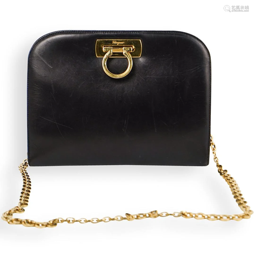 Salvatore Ferragamo Gancini Leather Shoulder Bag