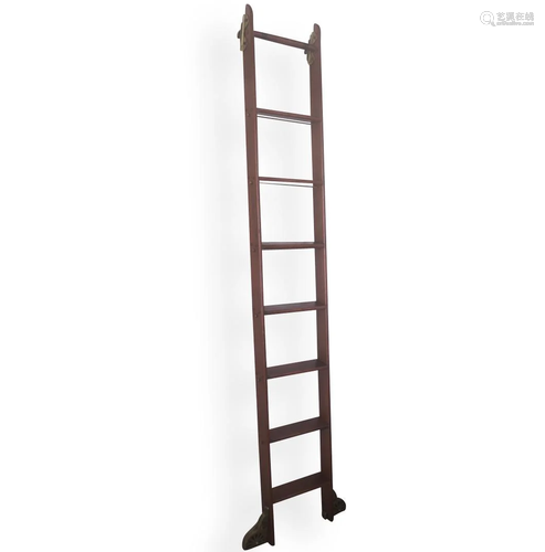 Putnam Wooden Rolling Library Ladder