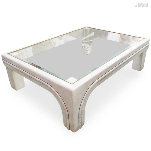 Maitland Smith Tessellated Marble Coffee Table