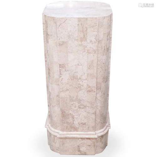 Maitland Smith Tessellated Marble Pedestal