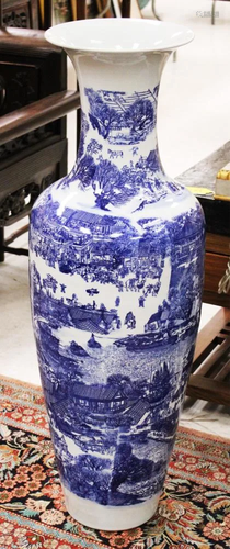 CHINESE BLUE & WHITE PORCELAIN FLOOR VASE, 40