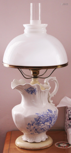 VINTAGE LAMP, PITCHER CONVERTED INTO LAMP