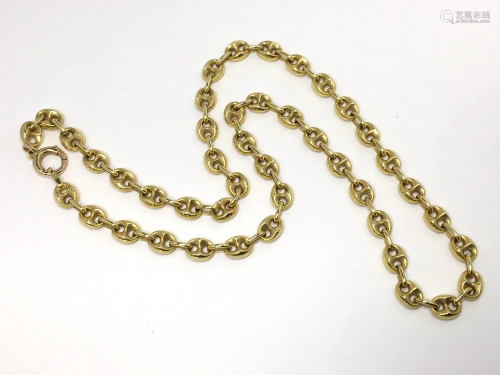18KT GUCCI SYTLE CHAIN, 28 GRAMS