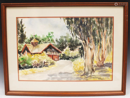 LOT OF (2) VINTAGE WATERCOLORS, FRAMED