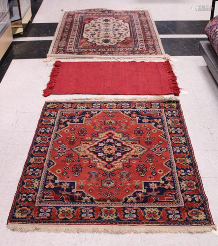 LOT OF (3) VINTAGE MACHINE MADE CARPETS