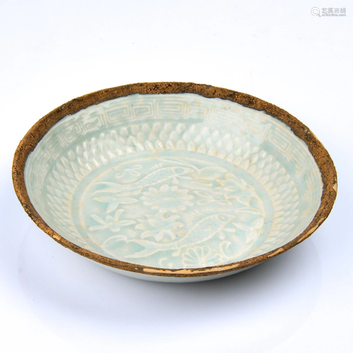 A QINGBAI-GLAZED DISH.SONG PERIOD