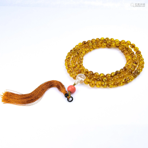 AMN AMBER BEAD NECKLACE