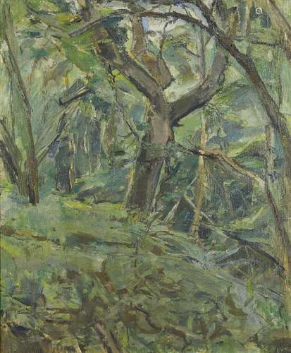 Anthony Eyton RA, British b.1923- Wood; oil on canvas, signed, 79x65.6cm (ARR)Please refer to