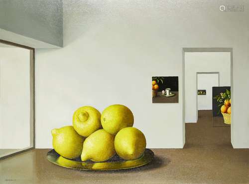 Antonia Williams, British b.1944- Homage to Zurbaran, 2006; oil on canvas, signed and dated,