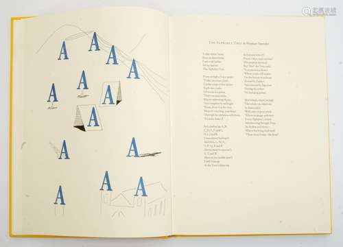 Hockney’s Alphabet. London: Faber and Faber for the AIDS Crisis Trust, 1991. Folio. Original