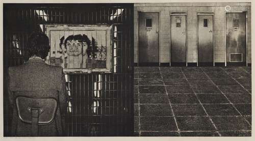 Tim Mara, Irish 1948-1997- Modern Times Revisited, The Launderette, and Four Door Salon, 1976; three