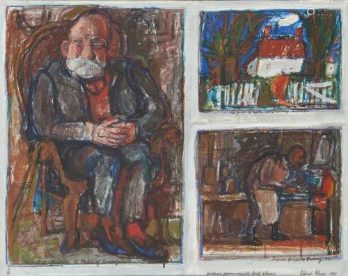 Alfred Cohen, American/British 1920-2001- Pictures from an Album II, the Old Baker, 1965; signed,