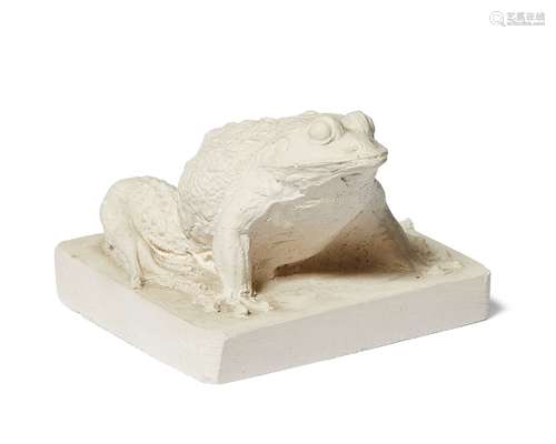 Sir Eduardo Paolozzi CBE RA, Scottish 1924-2005- A toad; cast plaster, signed and dated 1989, 8cm