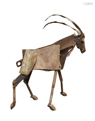 Iain Nutting, British b.1961- Horned Antelope, 2011-12; cast iron, 190cm high (ARR) Provenance: