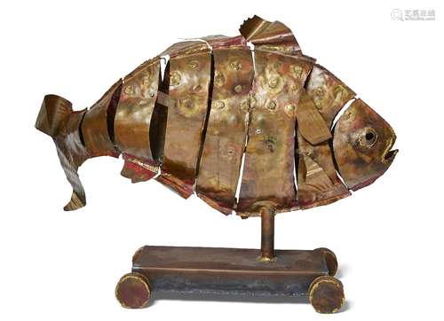 Michael Chaikin, British b.1957- Wibbly Wobbly Fish; sheet metal, signed, titled and 2.95,