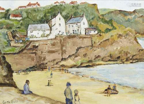 Edith Bell, British, mid-20th Century- Gorran Haven, Cornwall; oil on canvas board, signed, bears