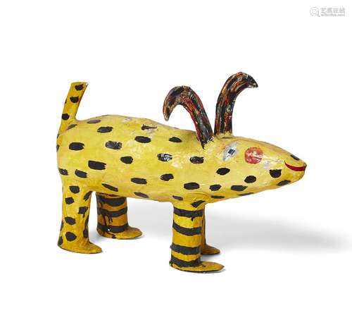 Julie Arkell, British, late 20th/early 21st century- Yellow-spotted mythical creature; painted