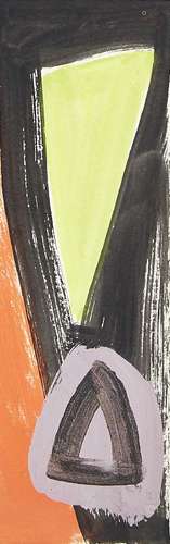 John McLean, British 1939-2019- Estate, 2000; acrylic and micaceous iron oxide on paper, signed,