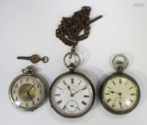 A silver cased keywind open-faced gentleman's pocket watch, the enamelled dial detailed 'The Express