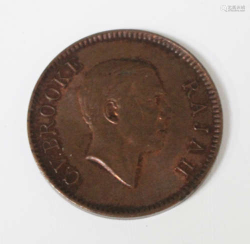 A Sarawak Rajah C.V. Brooke one cent 1941H. Note: according to Krause, only fifty of this date are